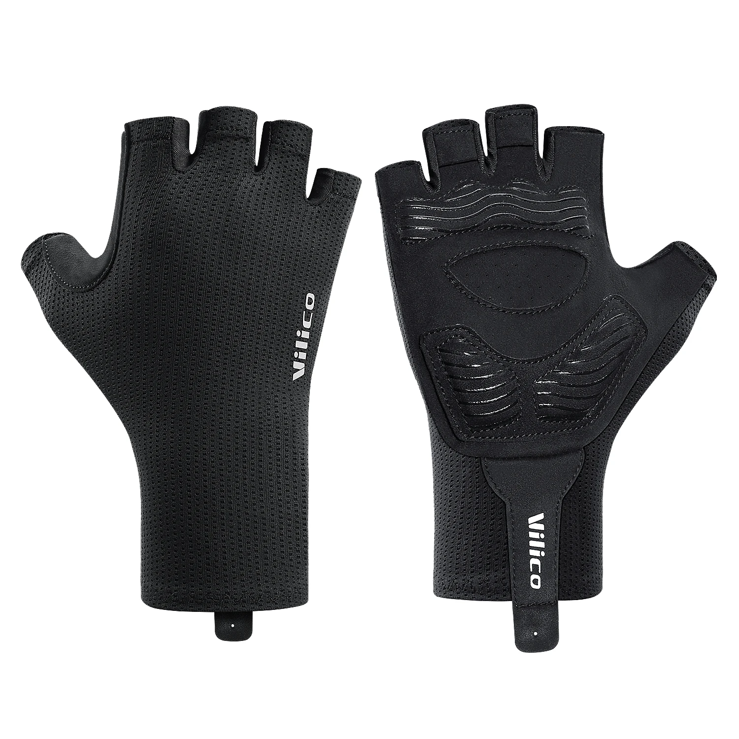 Men's and women's summer bicycle gloves, 1 pair - breathable, elastic, thick palm pad, non slip, knitted fabric, hand washable 6