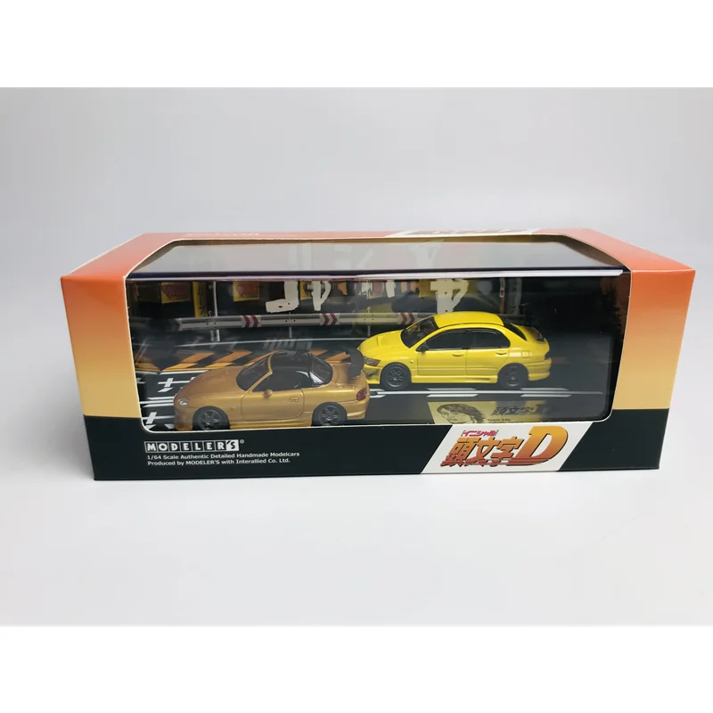 

1:64 scale diecast Animation Agency characters D set Mazda mx5 evo7 Alloy metal car model toy gift