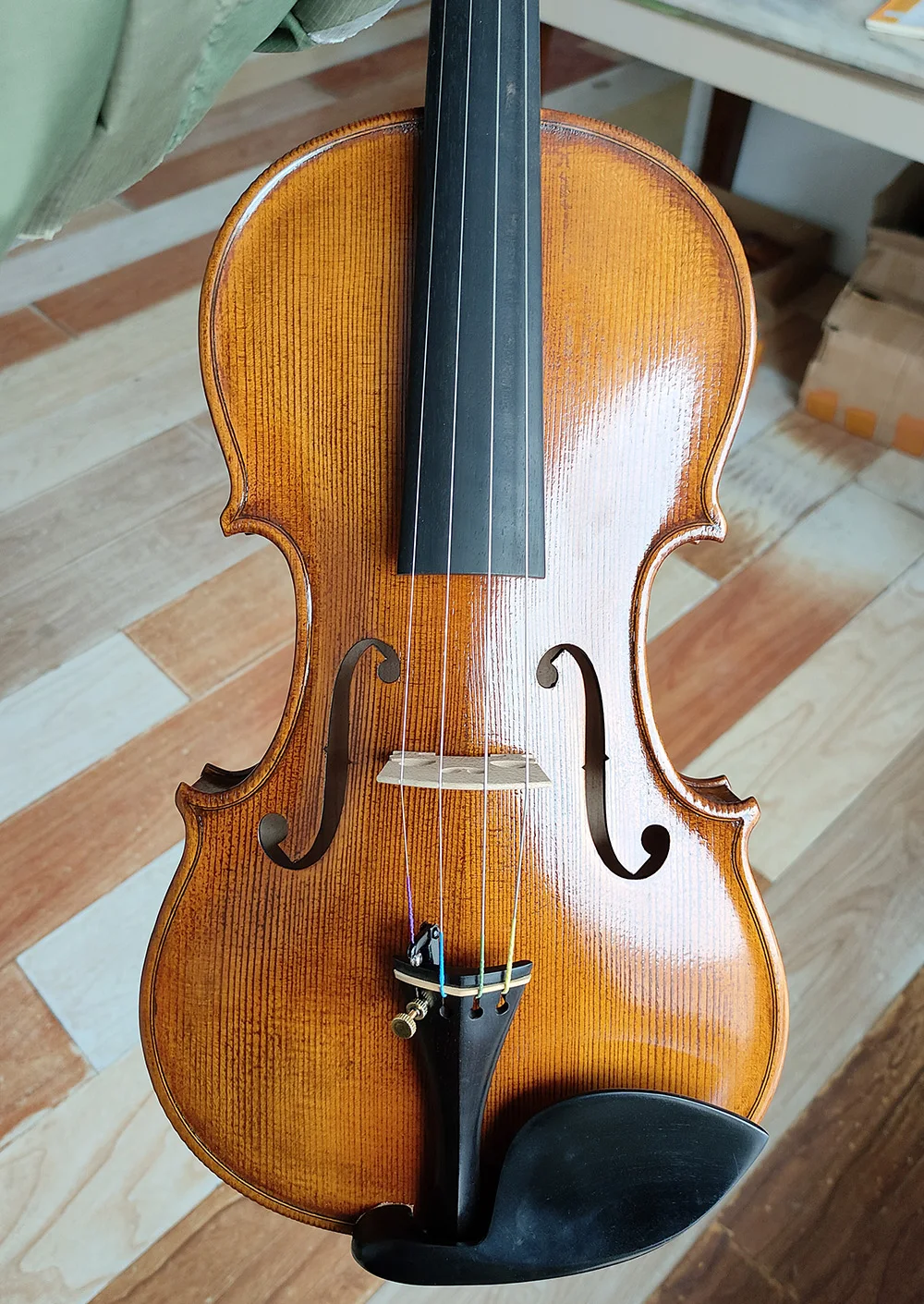 Left Hand Stradivarius Violin 4/4 Size Hand Made Oil Varnish European Spruce Professional Violines