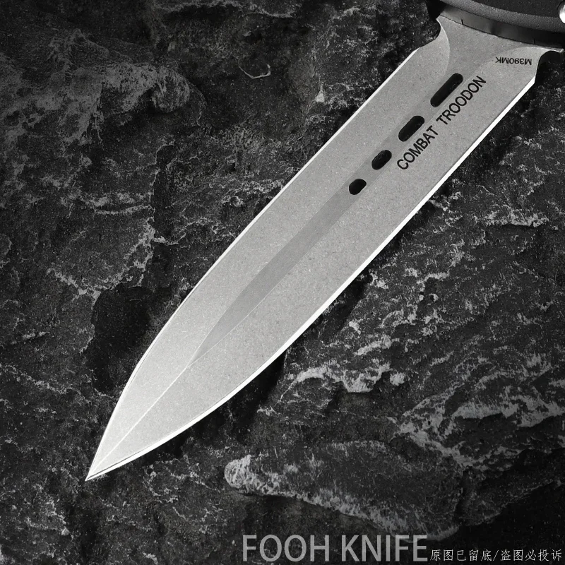 The GEN 3 COMBAT TROODON KNIFE MICRO TECH Military Tactical Pocket Knife M390 Blade CNC T6 EDC Self Defense Pocketknife 3