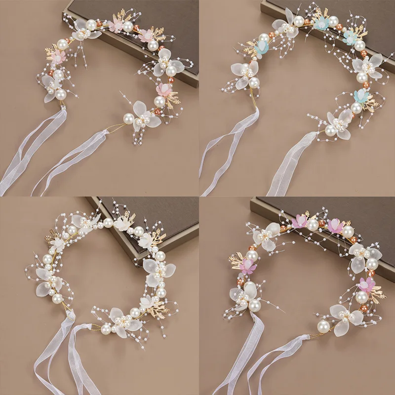 ?Women White Light Up Headband Glowing Flower Hair Band Pearl Hair Accessories Amazon.com : Zehope Light Up Flower Headbands LED Princess  main image 2