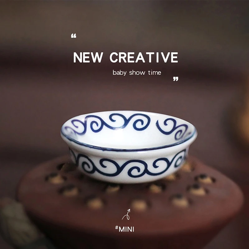 

1Pc 1:12 Dollhouse Miniature White Ceramics Bowl Dishes Model Kitchen Furniture Accessories For Doll House Decor Kids Toys Gift