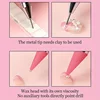 Nails Art Brush For Manicure Double Head Point drill pen Dot Painting Point Pen Rhinestone Picker Wax Pencil Crystal Handle Tool 6