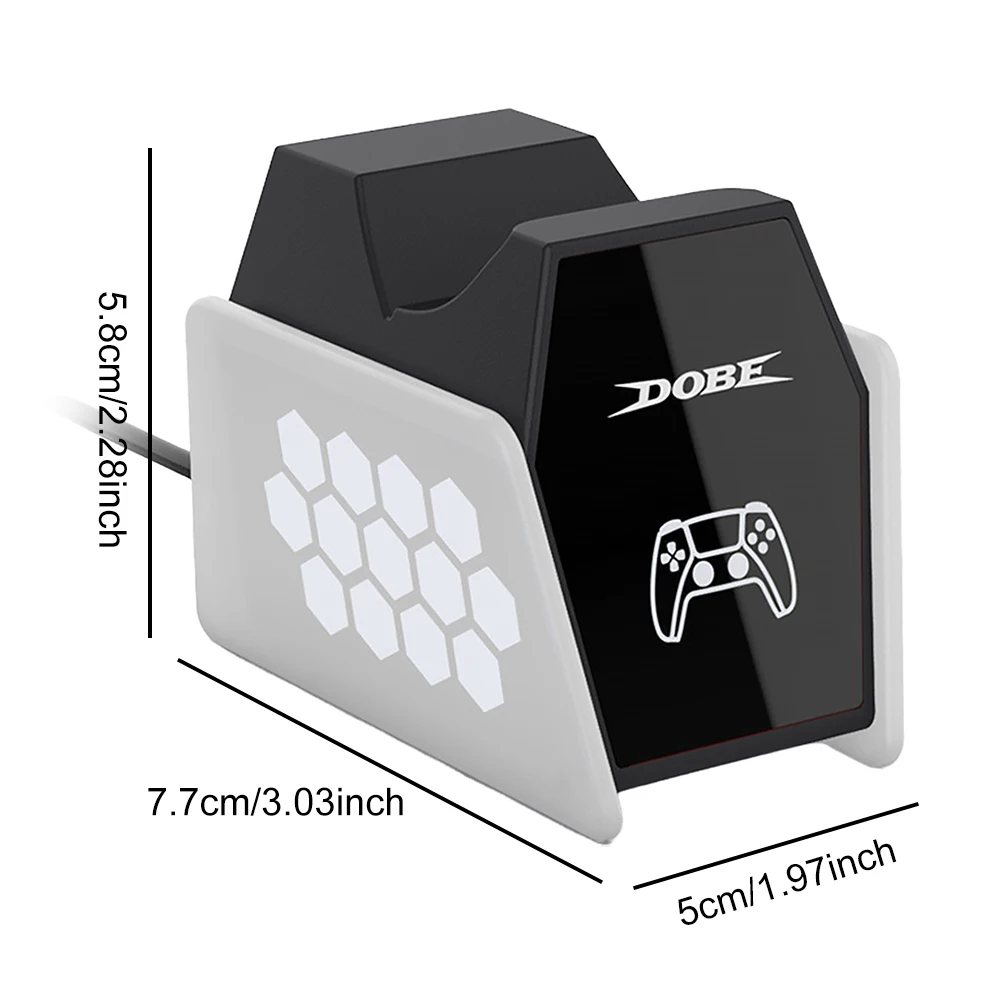 【Exclusive】 Single PS5 Controller Charger Charging Station Docking for 5 DualSense Controller PS5 Fast Charging Station Stand.