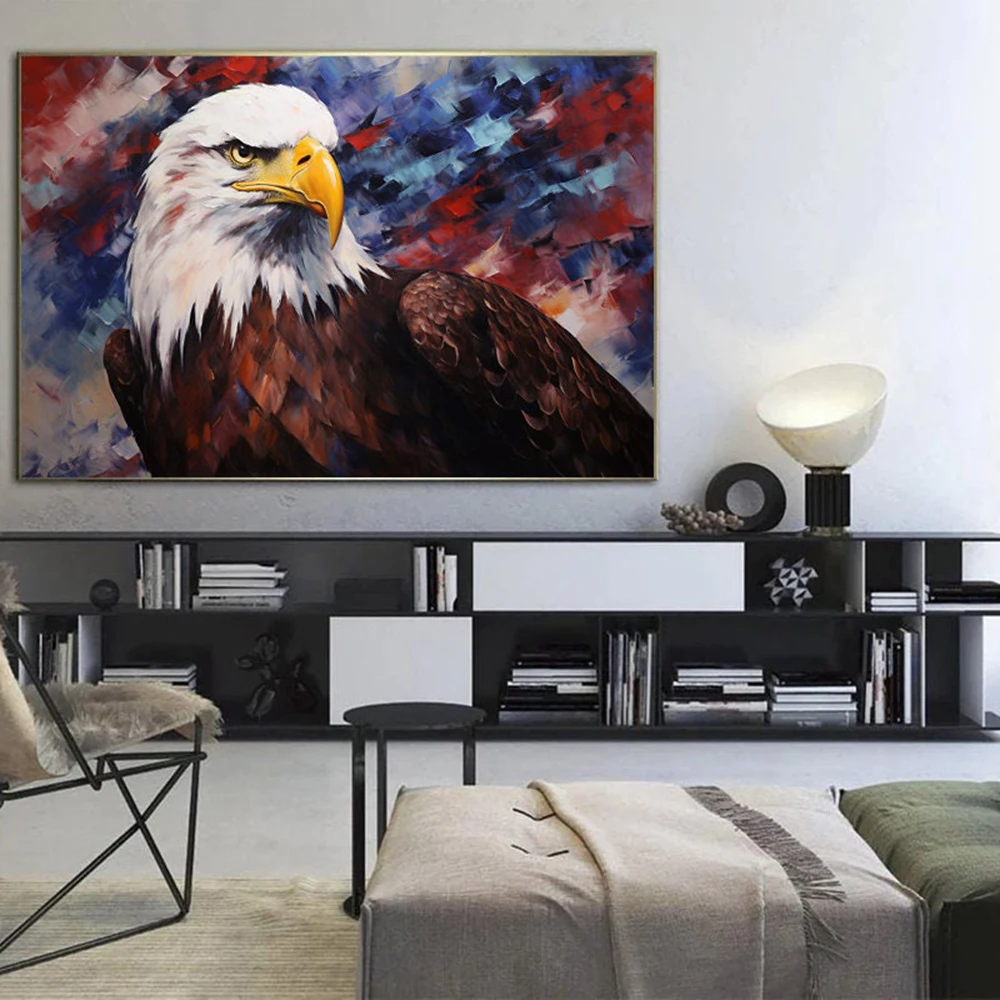 

Ручная роспись, картина маслом, красочный Орлан, животное, живопись, холст, стена для комнаты, акриловая стена, искусство, роскошная декоративная картина