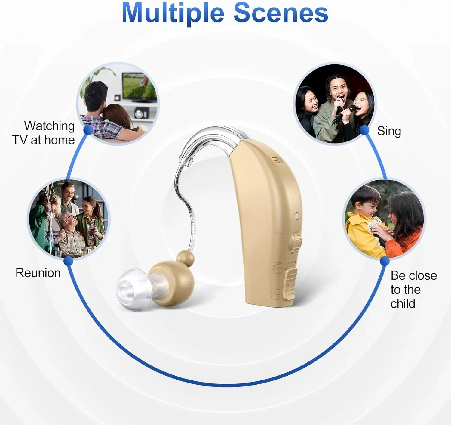 hearing aid Rechargeable Digital Hearing Aids Elderly Noise Reduction Volume Control Premium Ear Sound Amplifier