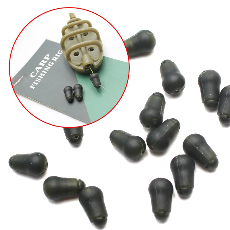 

15pcs Carp Fishing Accessories Rubber Quick Change Bead Hair Chod Helicopter Rig For Carp Fishing Feeder Tackle Equipment