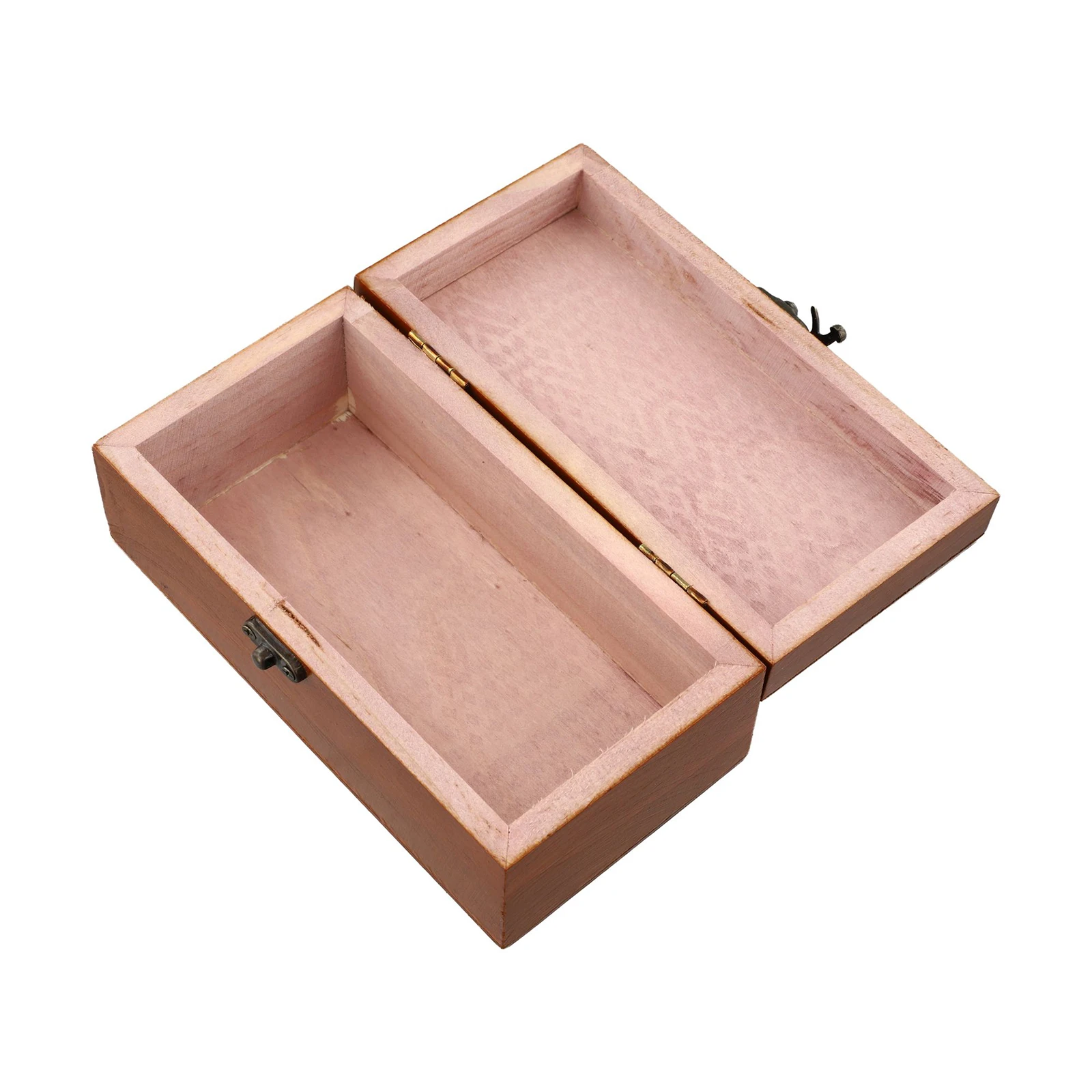 Retro-Aufbewahrungsbox aus Holz mit abschließbarem Holz, dekorativer Koffer für Zuhause oder Büro, Holzkiste mit Klappdeckel, Andenkenhalter mit Schloss – Detail 23