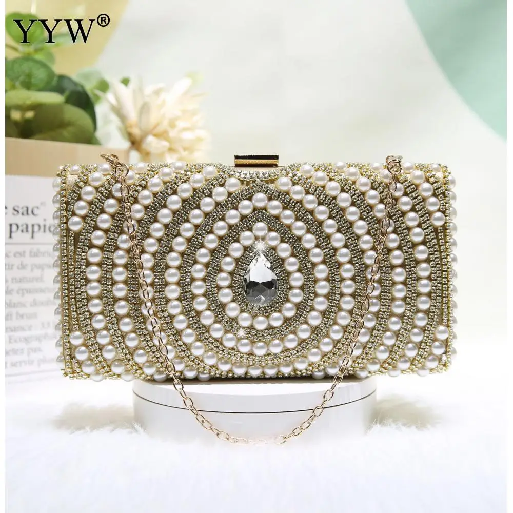Elegant Evening Clutch Bags Women 2023 Fashion Plastic Pearl Dinner Handbags Shoulder Bag Wedding Party Crossbody Bags Purse