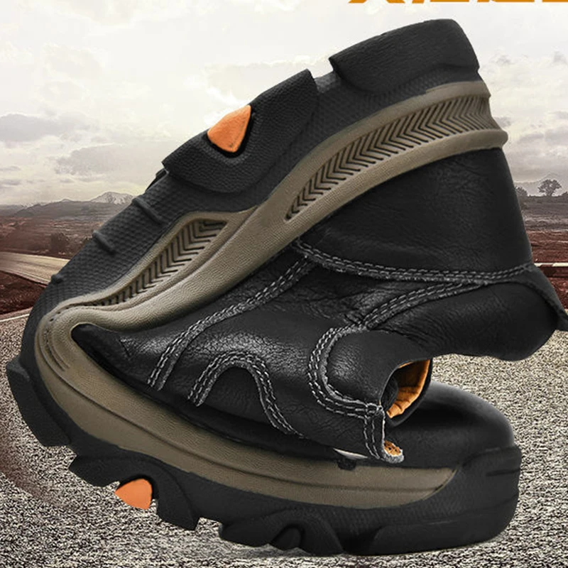 Comfortable Round Head Shoes Spring Autumn Men's Casual Shoes Trendy Casual Men Leisure Business PU Leather Shoes