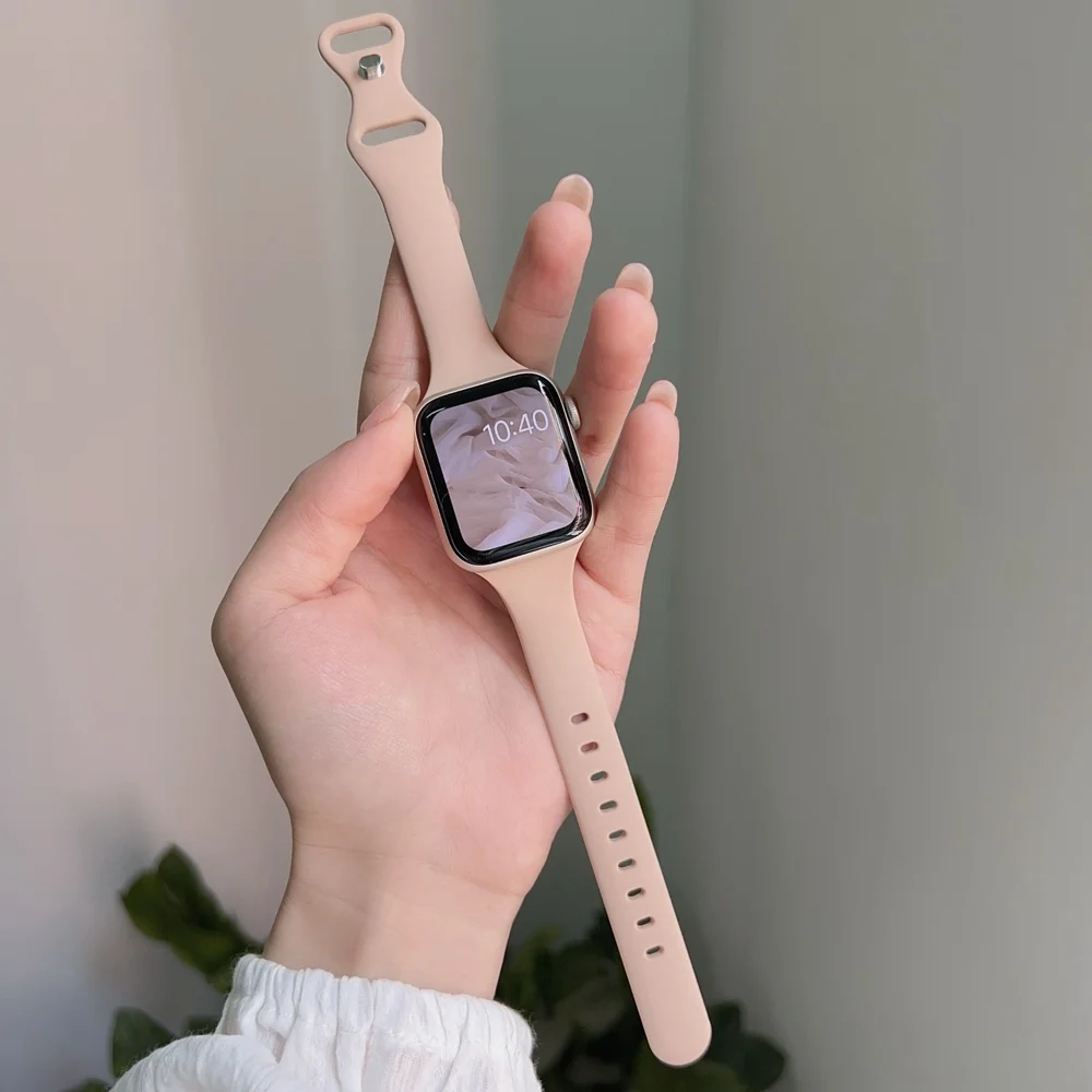Silicone Loop Strap for Women - Durable Rubber Watch Band Replacement