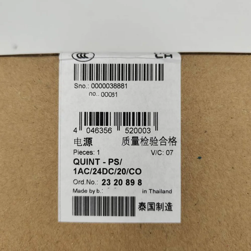 

QUINT-PS/1AC/24DC/20/CO Power Supply For Phoenix 2320898
