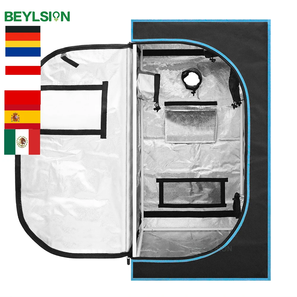60x60x120CM Growtent With Watch Window 600D Fabric Mental Pole Growbox For Hydroponics Growing System grow tent