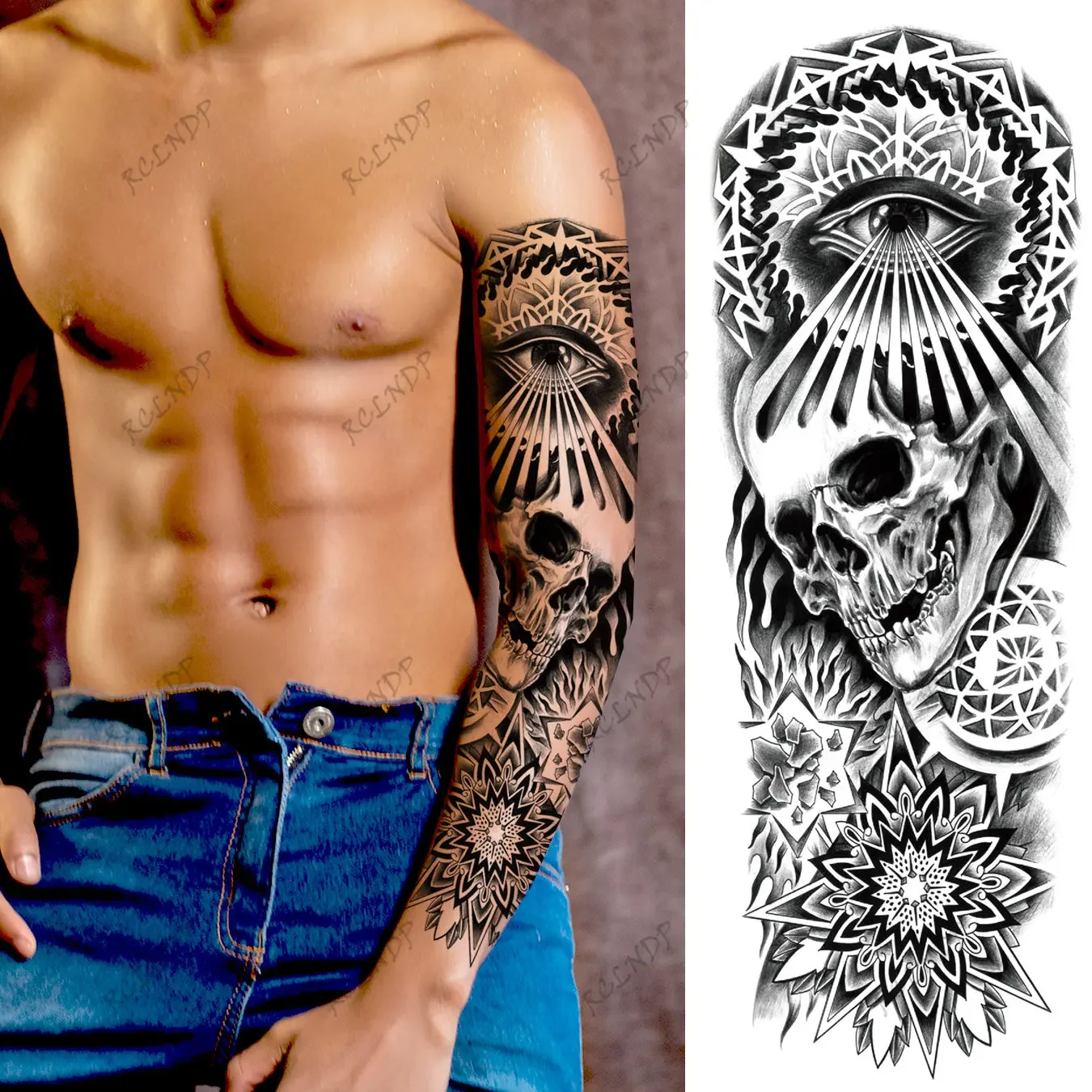 Arm Tattoos Herren Tattoo Your Style - Temporäres Tattoo Pfeil Und Bogen -  1 Blatt Von Fake Tattoos | Schwarz Mit Grauen Akzenten | Wasserfest |  Erwachsener - TATTOO Mini Tattoos Damen, image size:1350x1350