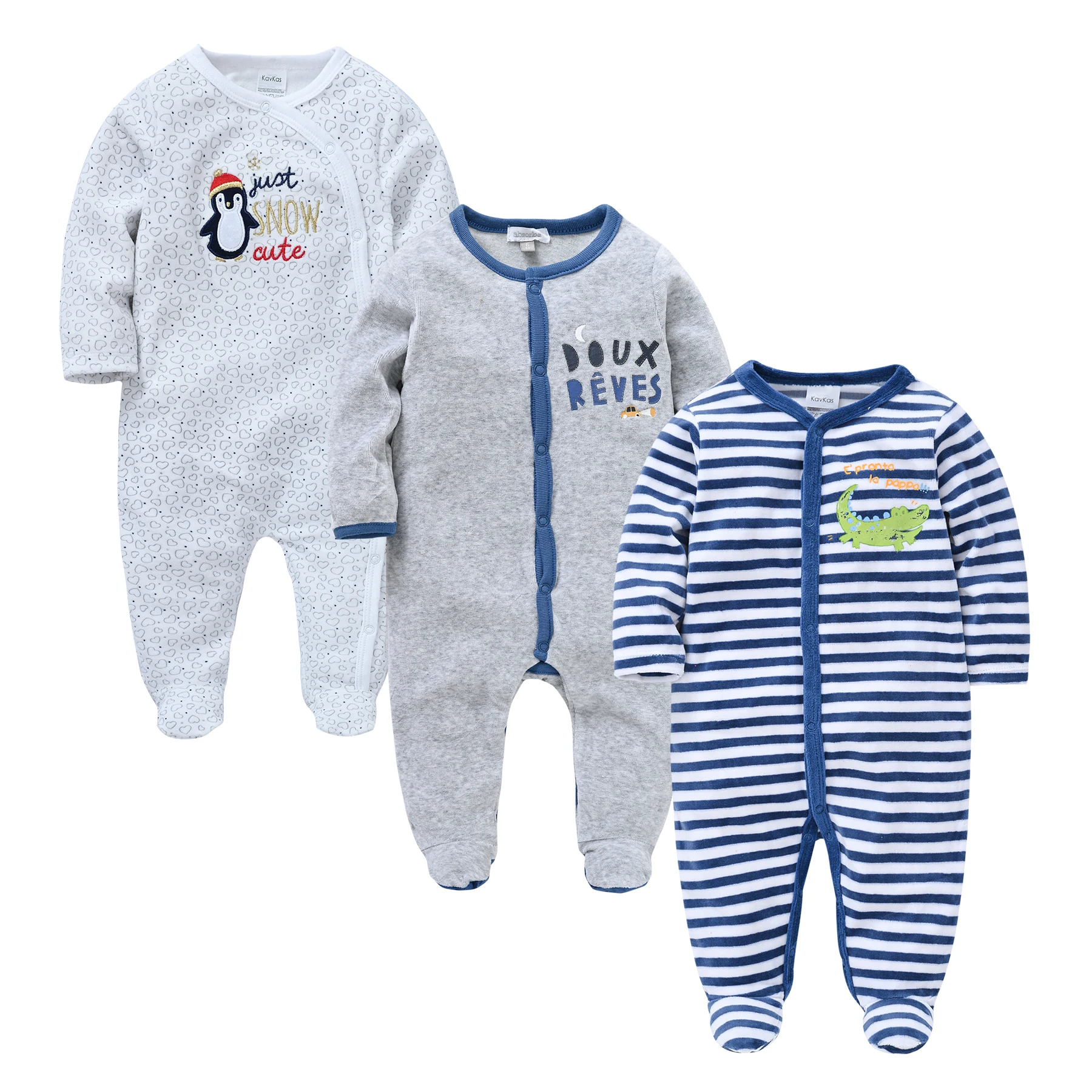 0-12M Baby Blanket Sleep Newborn Girls&Boys Velvet Winter Clothes of Long Sheeve 1/3Piece Infant Clothing Pajamas Overalls Cheap