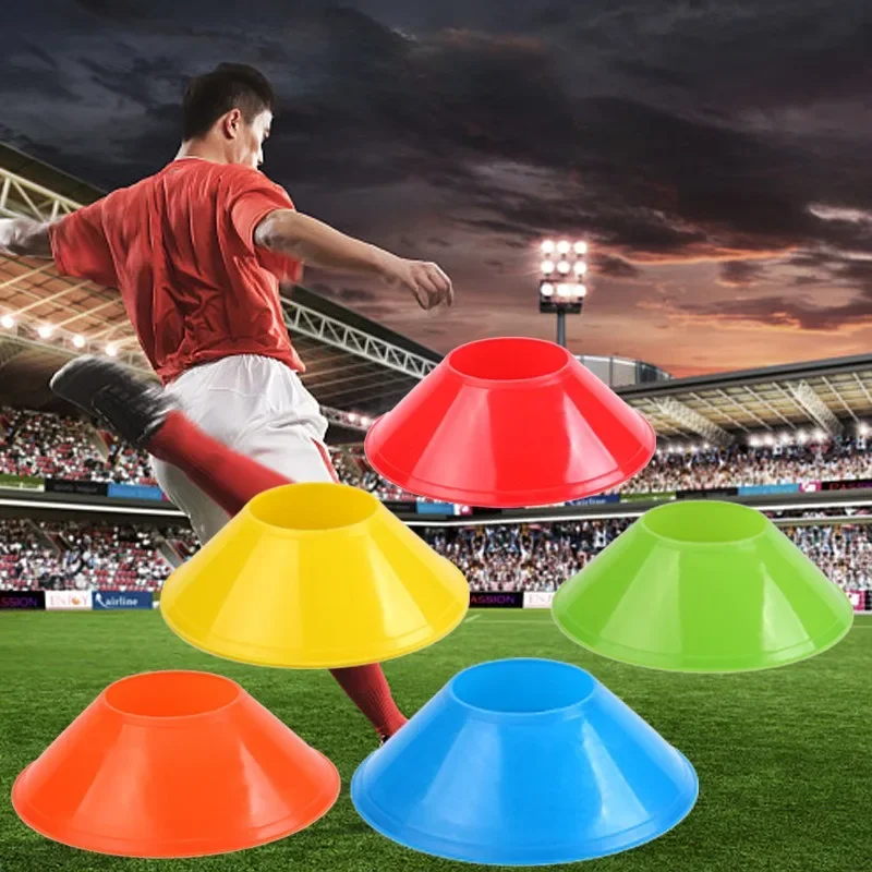 10Pcs Soccer Training Sign Dish Pressure Resistant Cones Marker Discs Bucket Outdoor Basketball Football Training Sports Access
