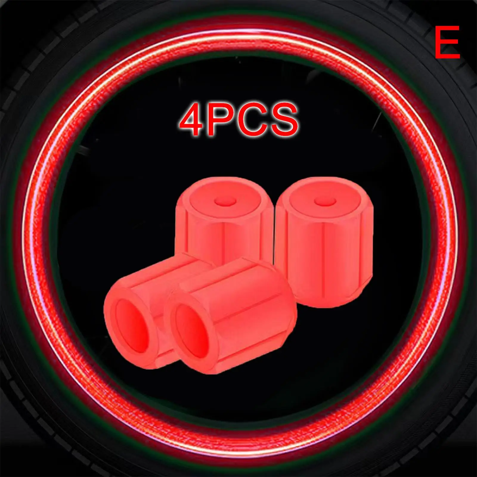 Radiant Glow Wheel Valve Caps - Fluorescent Nighttime Decor for Cars, Motorcycles, and Bicycles