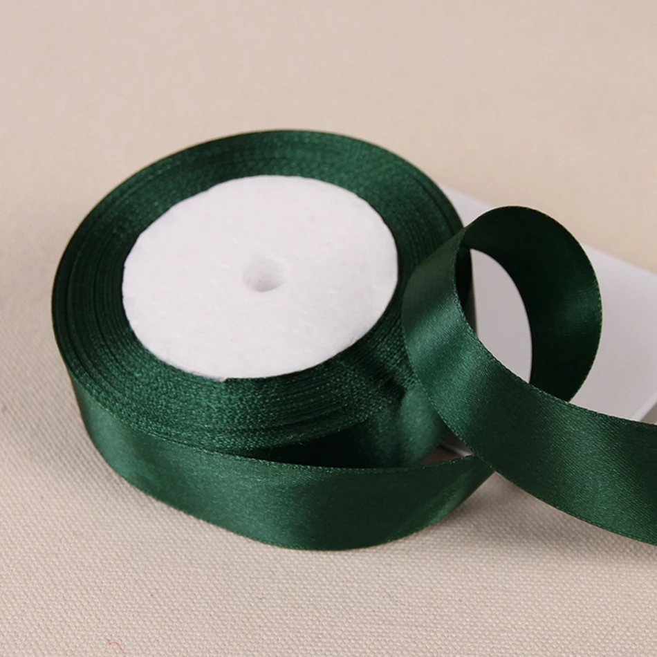 Satin Ribbon 25Yards Crafts Christmas Gift Bow DIY Natural Handwork Sewing Clothing Party Wedding Decoration