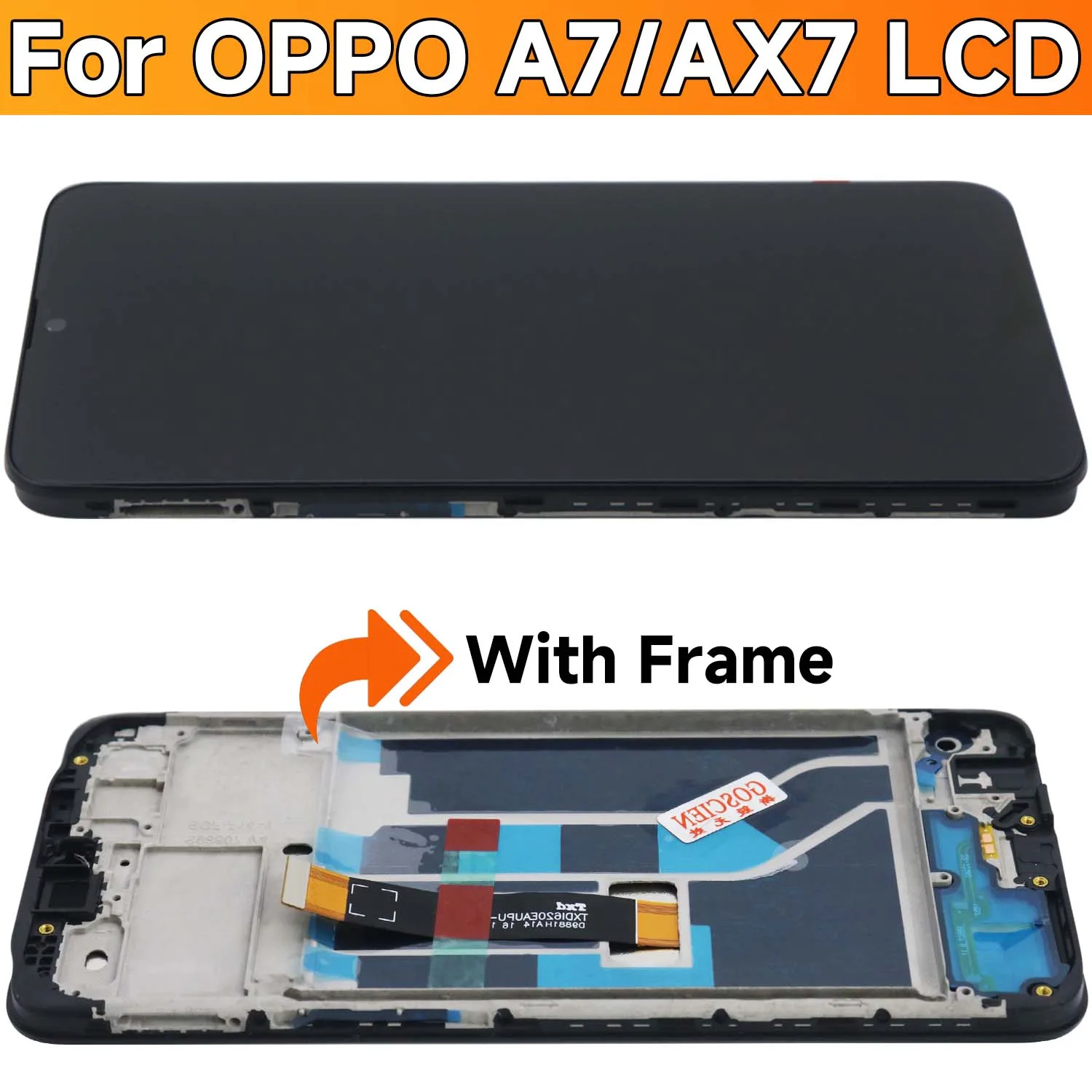 OPPO A7 / AX7 LCD 디스플레이 터치 스크린 패널 디지타이저 어셈블리 교체, OPPO A7 CPH1901, CPH1903 LCD, 6.2 인치