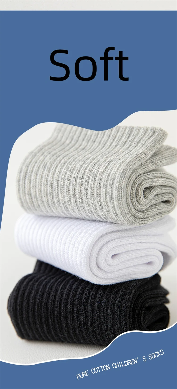 Lawadka 5 Paare/satz Jungen Mädchen Socken Für Kinder Weiß Schwarz Grau Baumwolle kinder Socken Student Sport Herbst Neue Socke 2 bis 11 jahre – Detail 4