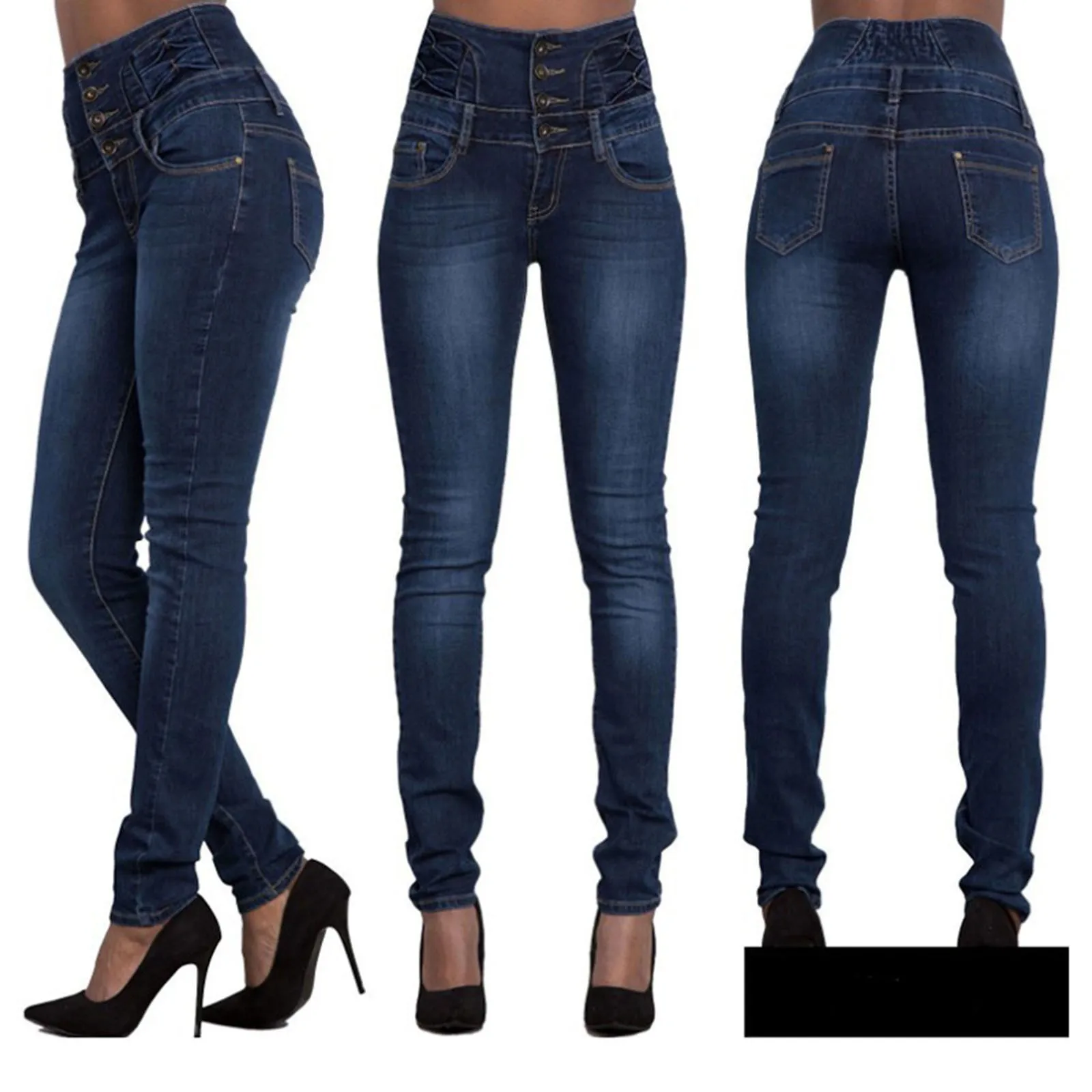 

Streetwear Pencil Leg Pants Female High Waist Denim Trousers Autumn Stretch Skinny Butt Lifting Casual Fashion Y2K Jeans Women