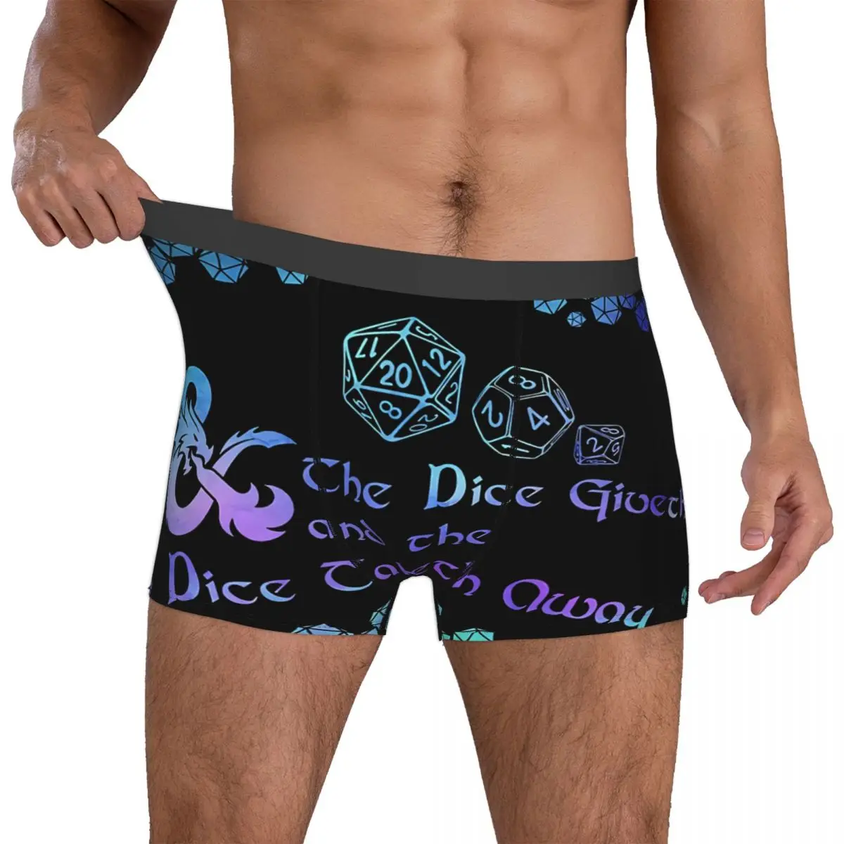Dice Men Boxer Briefs Underpants DnD Game Highly Breathable Top Quality Sexy Shorts Gift Idea 4