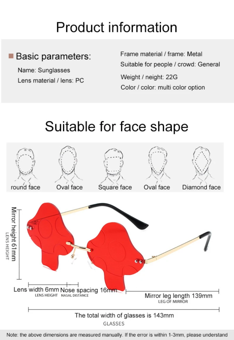 Óculos de sol morcego feminino sem aro tendência eyewear_voghion.com