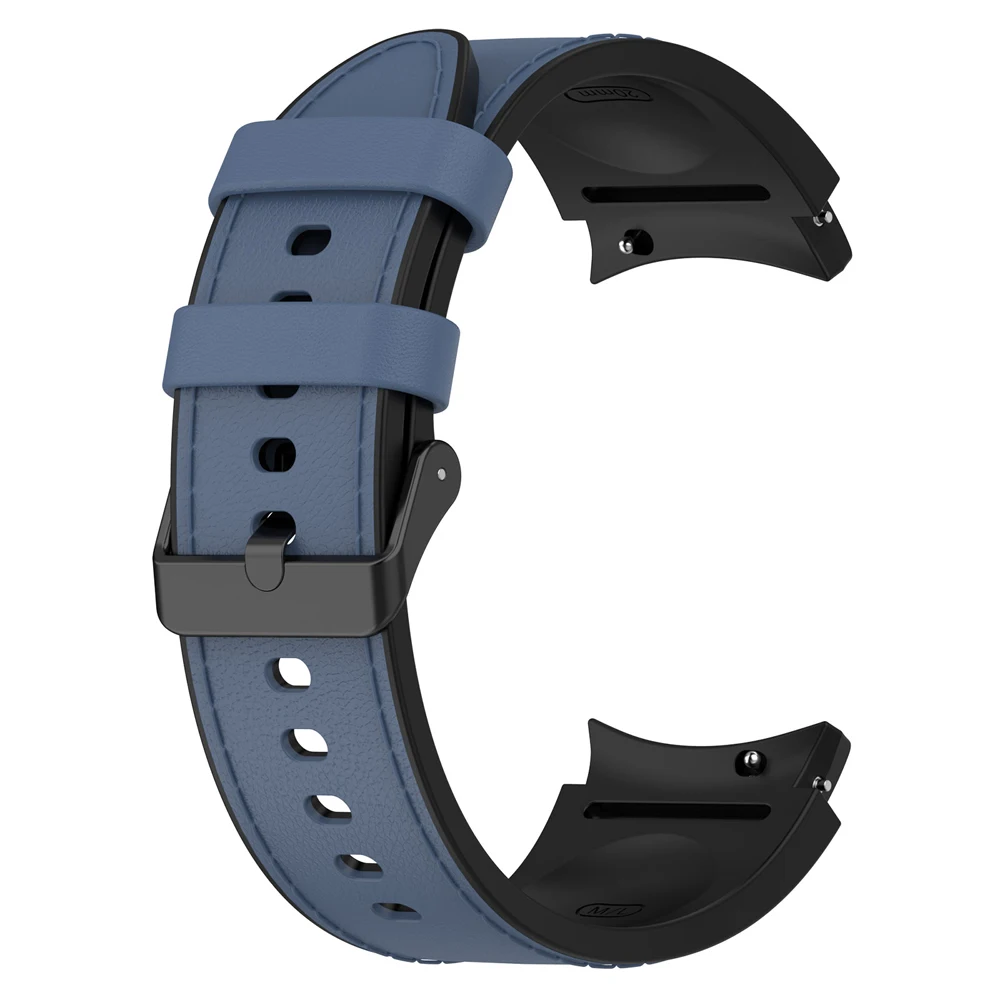 Elegant Leather and Silicone Watch Strap - Premium Replacement Band Bracelet Belt