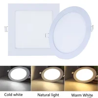Ultra Thin  LED Downlight 3W 4W 6W 9W 12W 25W Round/Square LED Ceiling Recessed Panel Downlights Indoor LED Spot Lamp AC85~265V - Image 2