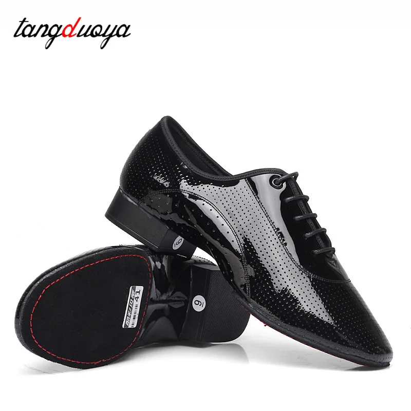 Dance Shoes Genuine Leather Latin Dance Shoes Men Indoor Fur Soled