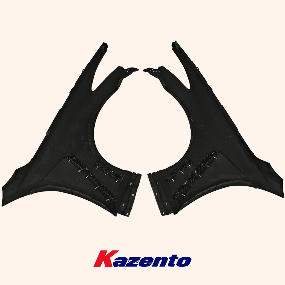 인피니티 G37 2008-2013 용 문짝 통풍 프론트 펜더 카본, 라이트 홀 없음