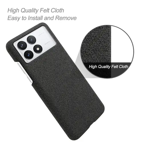 For Xiaomi Redmi K70E Poco X6 Pro Case Luxury Fabric Antiskid Cover For Xiaomi Poco X6 Pro Cloth Case For Redmi K70E Capa Funda - Image 5