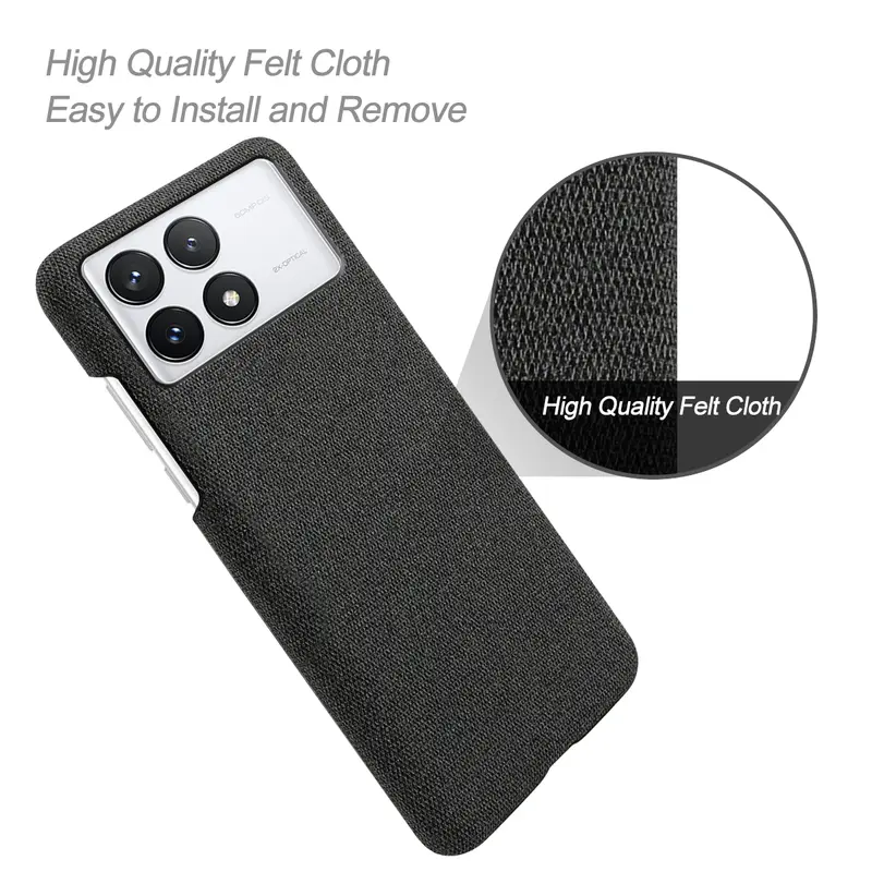 For Xiaomi Redmi K70E Poco X6 Pro Case Luxury Fabric Antiskid Cover For Xiaomi Poco X6 Pro Cloth Case For Redmi K70E Capa Funda - Image 5