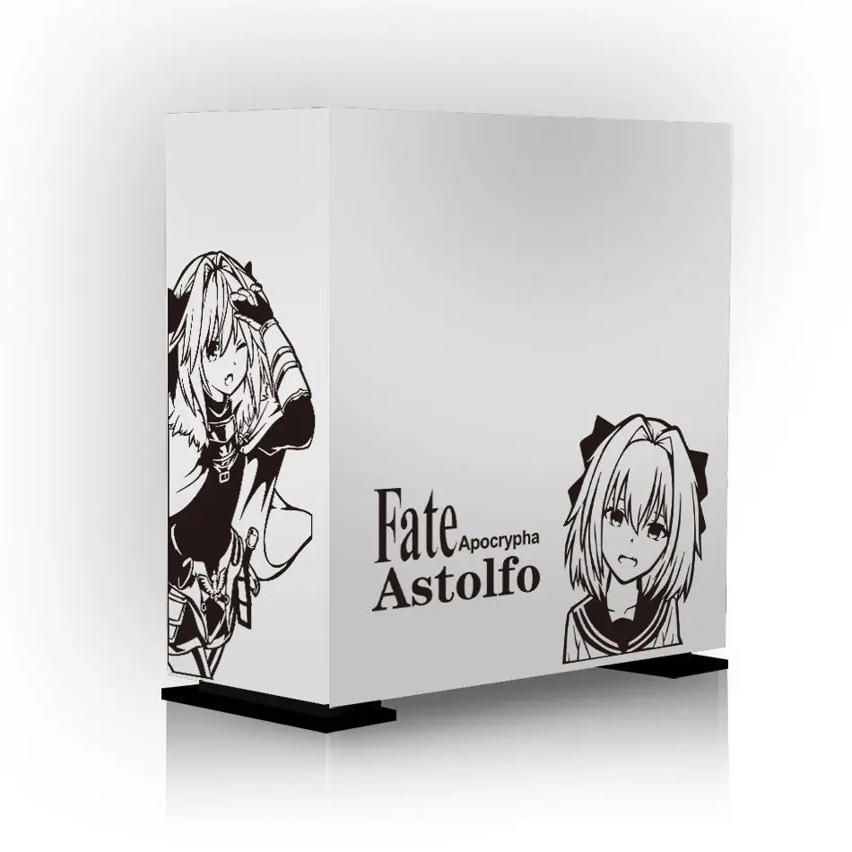 Fate Sabre Joan Astolfo pc Case Adesivos Anime Decalque para Atx Computador Host Decorativo Removível à Prova Impermeável Água Oco para Fora Adesivo - Image 5