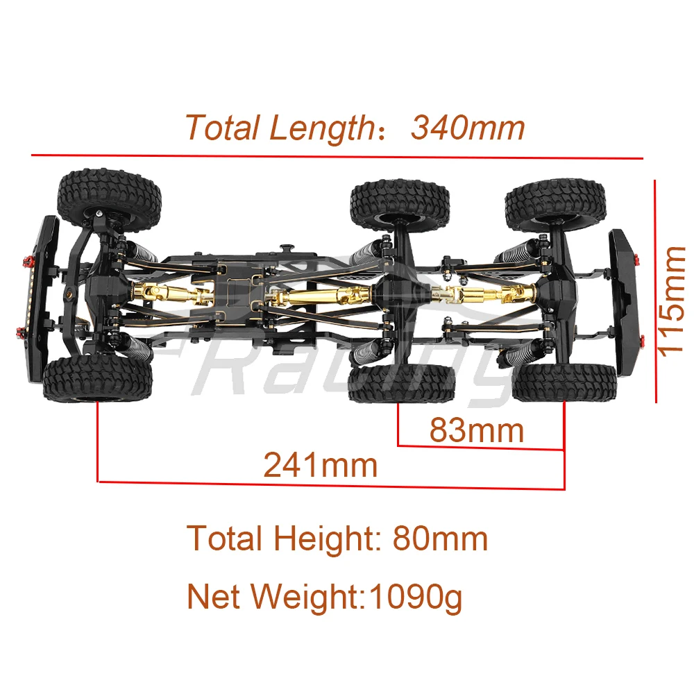 TRX4M 155mm 6.10in Wheelbase Assembled Frame Chassis Front Rear Axles  Gearbox for 1/18 AX-8560 Rc Crawler TRX4-M Bronco Defender - AliExpress 26 おもちゃとアクセサリー For Axial For TRX6 KM5 1/8 4 個 130 ミリメートル 2.2 インチゴム全地形
