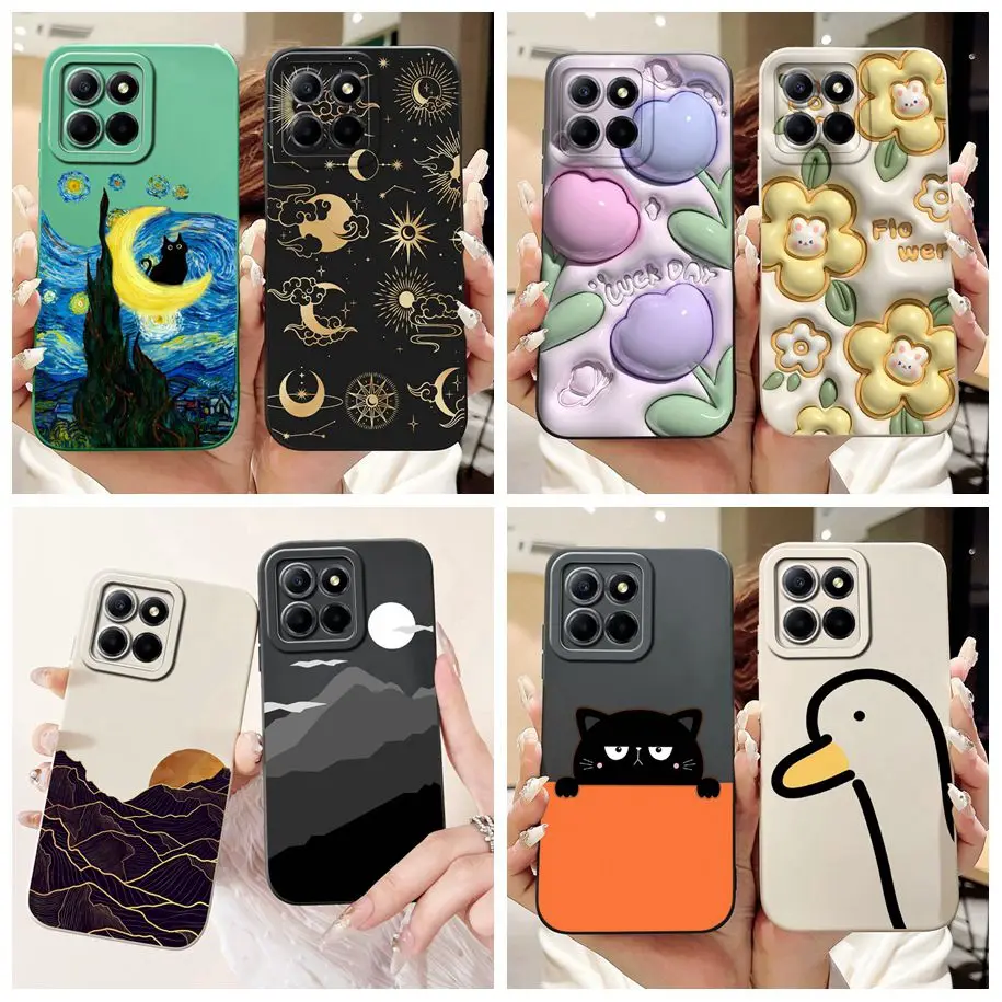 Silicone Sunrise Flower Shockproof Bumper Phone Case