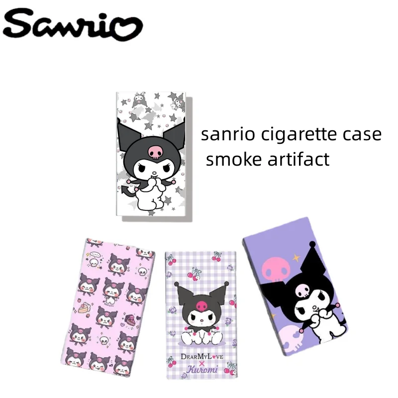 

Sanrio Anime Peripheral Cute Kuromi Kawaii Cigarette Case Hidden Smoke Artifact Thick Smoke Set Portable Creative Gift Wholesale