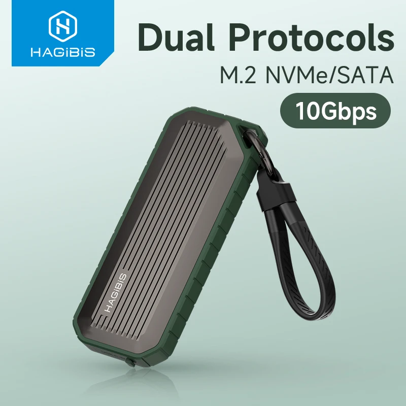 HDD Enclosure External Hard Drive Housing M2 SSD Enclosure External Solid State Drive Hagibis M2 SSD Case NVMe NGFF SATA Dual Protocol SSD Enclosure M.2 to USB 3.1 Gen2 Adapter for NVME PCIE NGFF SATA Disk Box