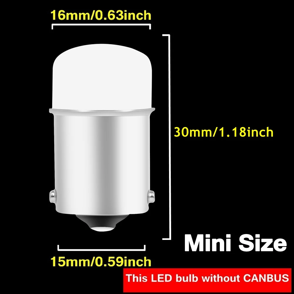 4PCS LED Car Light Bulbs - Brake, Reverse, and Turn Signal Lamps, 12V