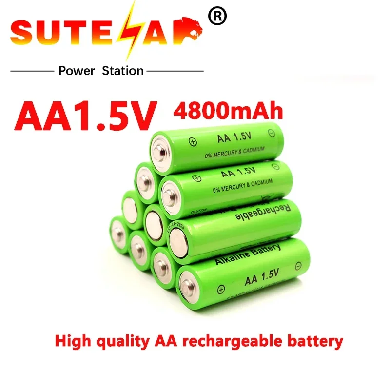 

20pcs 1.5V AA battery 4800mAh Rechargeable battery NI-MH 1.5 V AA battery for Clocks mice computers toys so on+free shipping