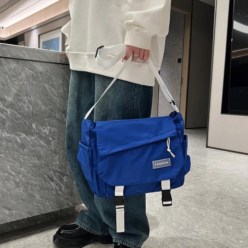 Large Capacity Workwear Style Men's Bags Casual Student Shoulder Bag New Ins Messenger Bag Versatile Crossbody Bags for Women