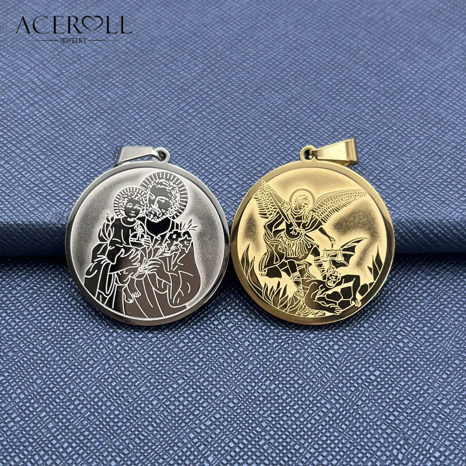 Collana Pendente A Medaglione Di San Michele |Xenos Jewelry - Foto 5