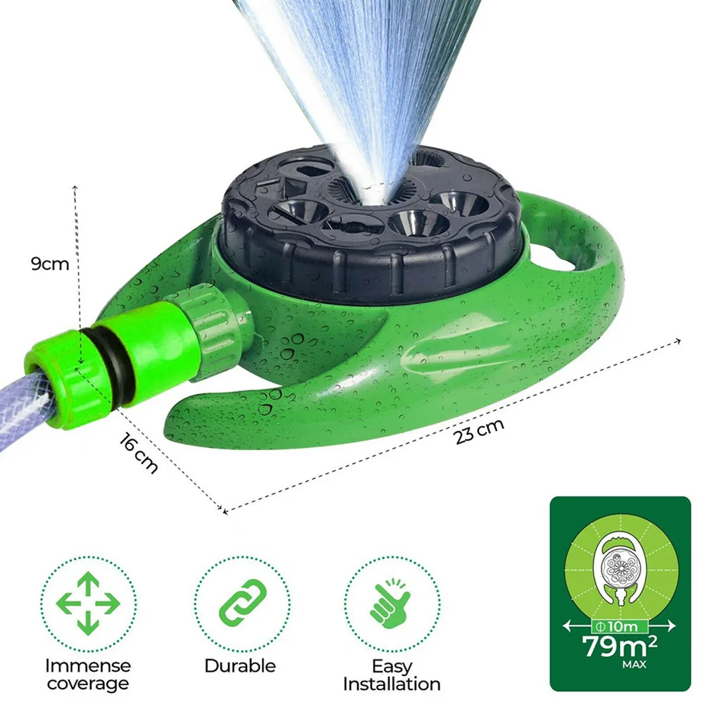 

Watering Equipment Sprinkler 9 Different Functions ABS Plastic Material Durable Irrigation Prevents Tipping Over