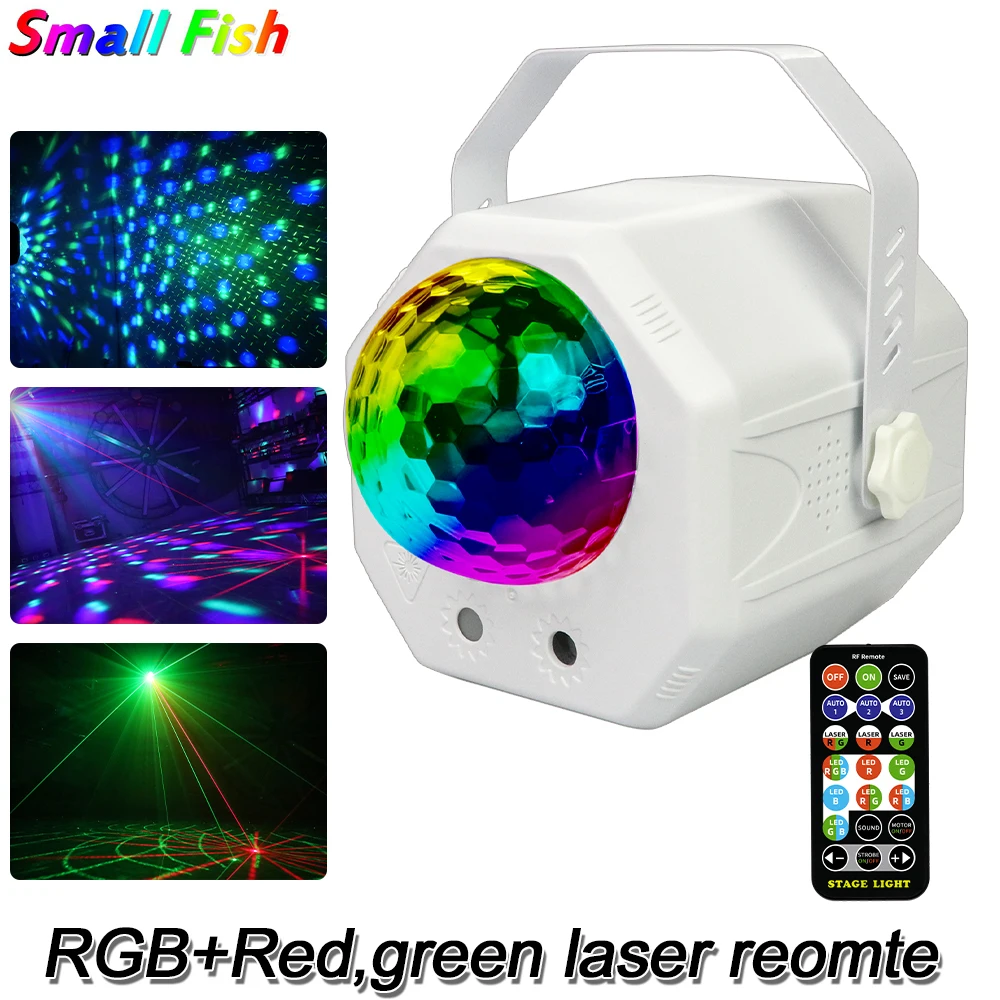 Crystal Magic Ball RGB 10W Laser Led Stage Light Home Party Decoration Bar Disco Remote Music Wedding Wall Wash Projector Scan