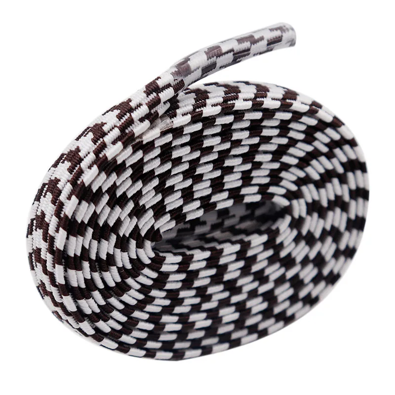 Weiou Lace Accessory Men Women Sneaker High Quality String 10.5MM Elastic Wide Lacet Black Alternate White Thickness Flat Tape