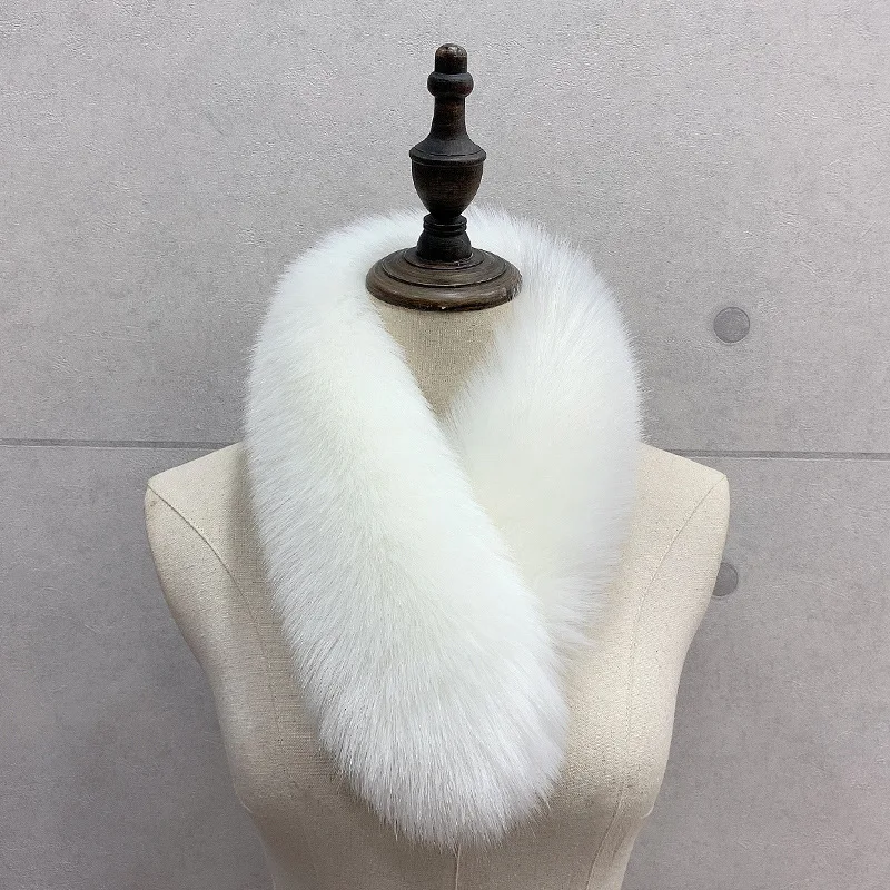

Women Faux Fox Fur Collar Shawl Furry Fur Collar for Winter Coat Hood Fur Decor Plush Fake Fur Scarf Parkas Jacket Fur Collars