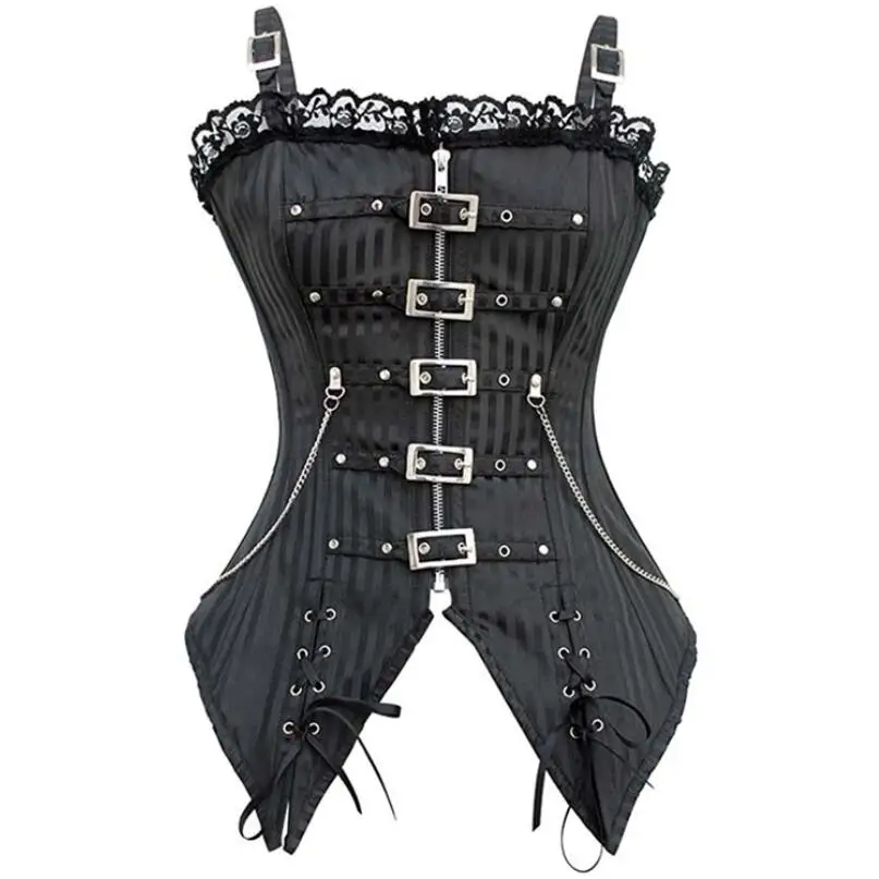 

Steampunk Corset Gothic Bustier Boned Overbust Court Shapewear 2022 Burlesque Top Plus Size Tummy Slimming Clothes p289