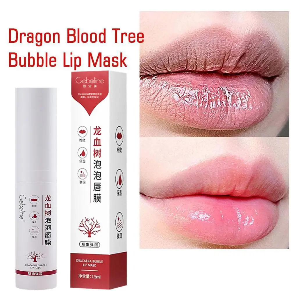 Dragon Blood Tree Essence Bubble Lip Mask Exfoliates Delicately Moisturizes Reduces Lip Lines Lip Skincare Products