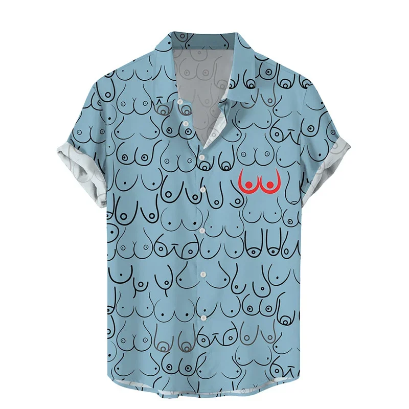 Harajuku Summer 3D Printed Sexy Styles Shirts Hentai Patterns Graphic Short Men Fashion Funny Clothes Cool Blouses