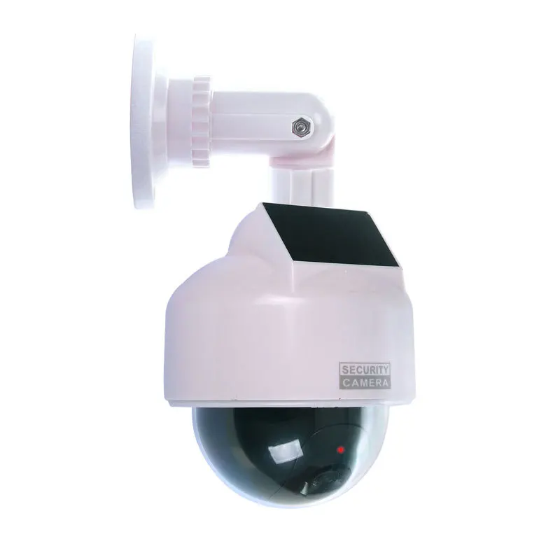 1PC Solar Fake Camera Dummy Security Camera with LED Red Light Waterproof Fake Security Camera for Outdoor Garden Patio Driveway